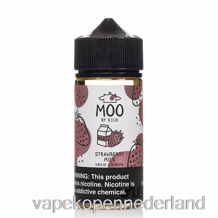 Elektronische Sigaret Vape Aardbeienmelk - Moo E-liquids - 100ml 3mg
